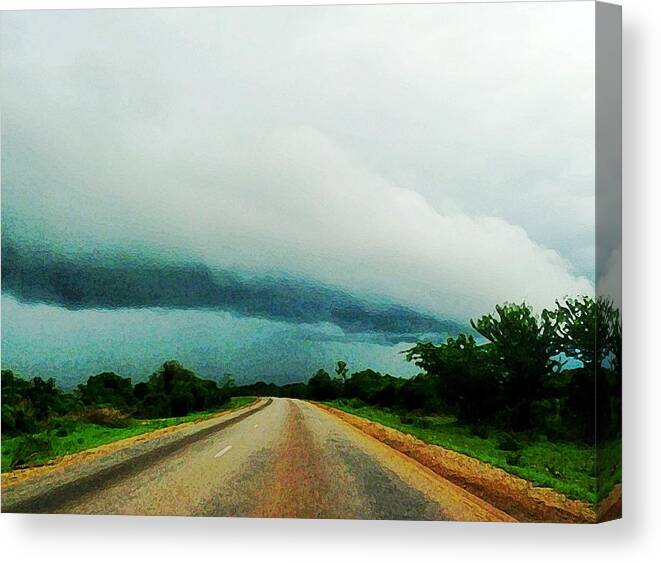 Morogoro Canvas Print featuring the photograph Storm on the Horizon by Zinvolle Art