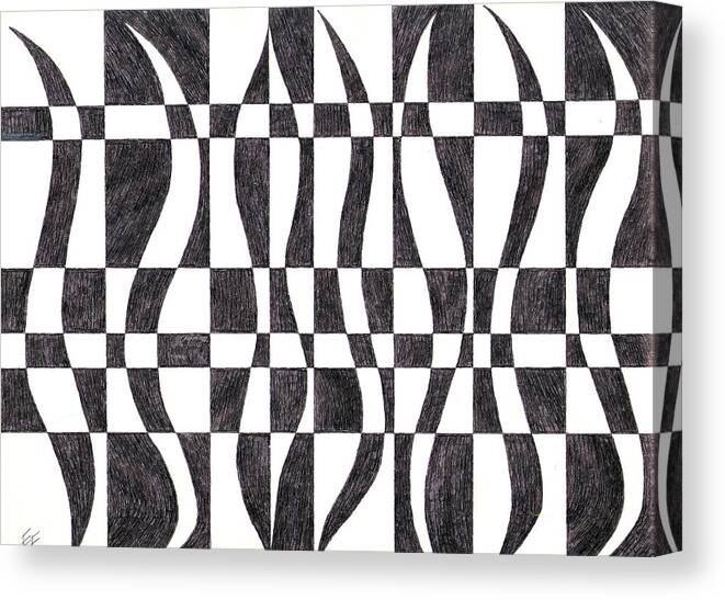 Stripe Canvas Print featuring the drawing Striped by Eric Forster
