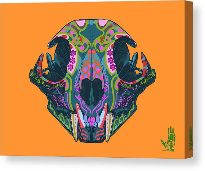 Lynx Canvas Print featuring the digital art Sugar lynx by Nelson dedos Garcia