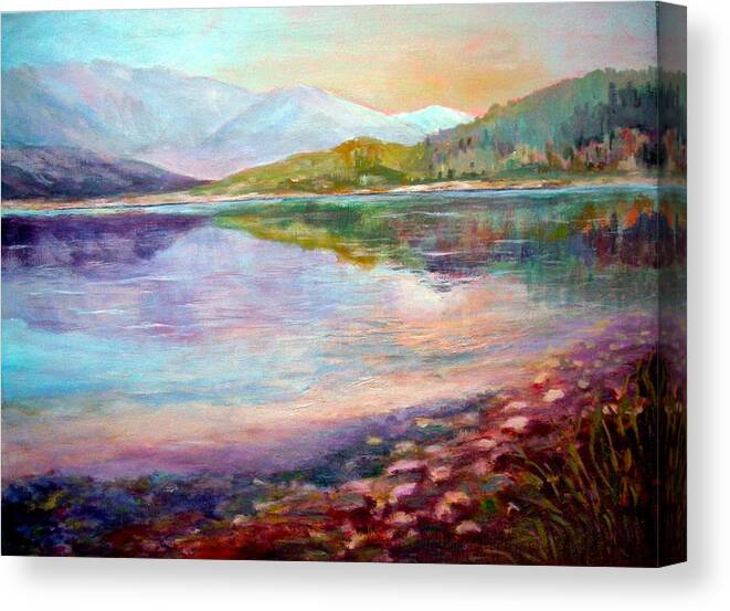 Mountains Canvas Print featuring the painting Summer Afternoon by Sher Nasser