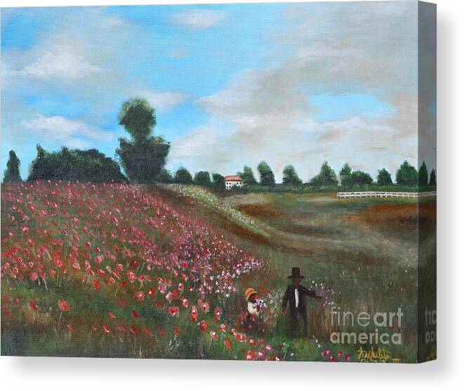 Rich Landscape Canvas Print featuring the painting Summer Days by Ruben Archuleta - Art Gallery