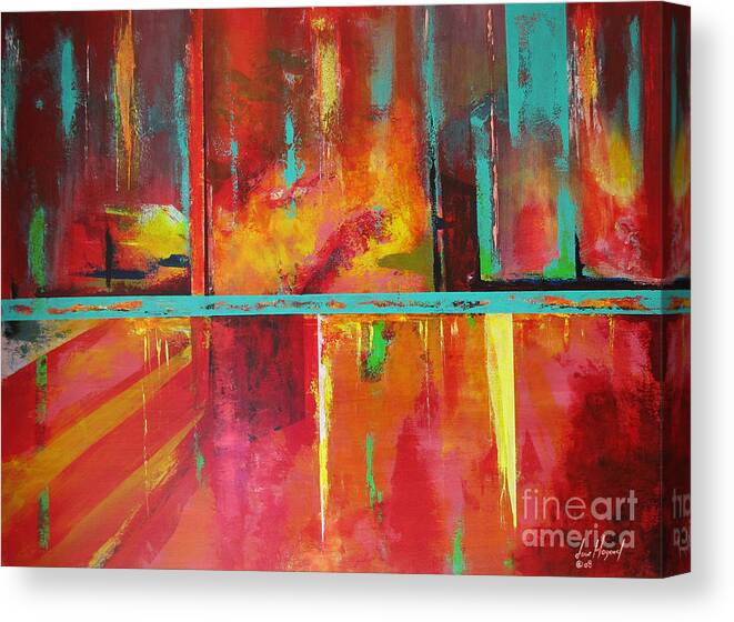 Acrylic Canvas Print featuring the painting Summer Heat by Lew Hagood