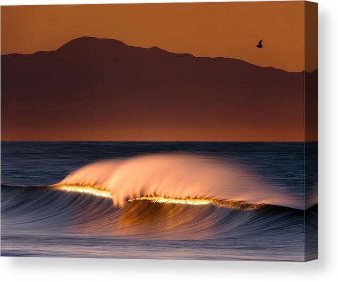 Orias Canvas Print featuring the photograph Sunset Breaking73A0456 by David Orias