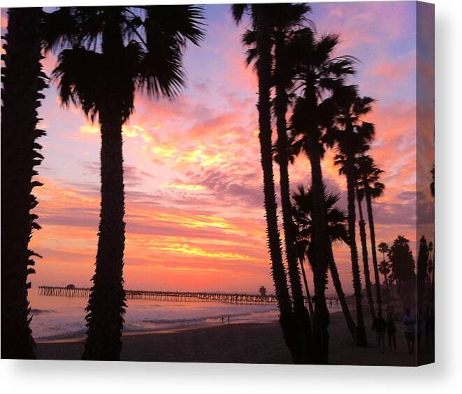 Sunsetinsanclementeprint Canvas Print featuring the photograph Sunset In San Clemente by Paul Carter