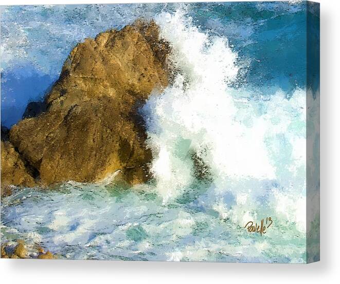 Fine Art Monterey Canvas Print featuring the digital art The Breaker by Jim Pavelle