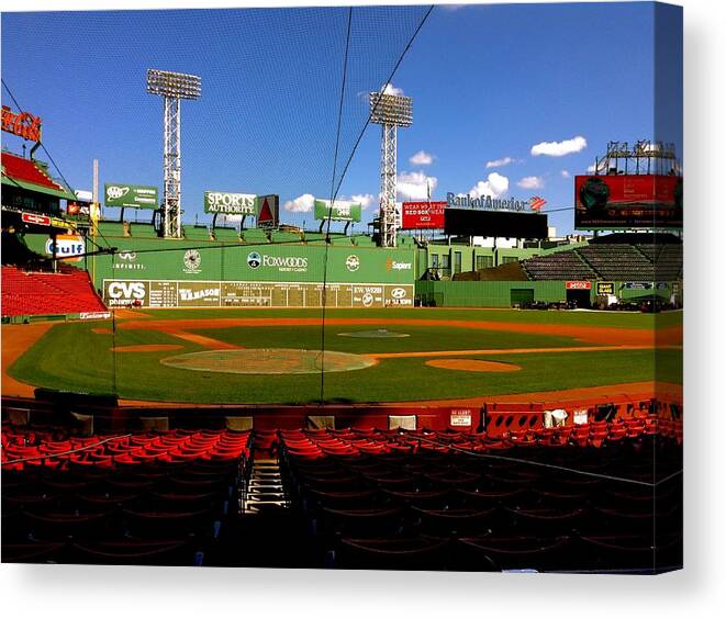 Fenway Park Collectibles Canvas Print featuring the photograph The Classic Fenway Park by Iconic Images Art Gallery David Pucciarelli