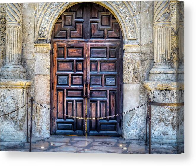 Doors Canvas Print featuring the photograph The Alamo by Robert Bellomy