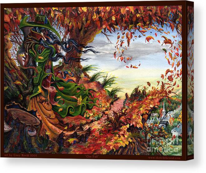 Tony Koehl Canvas Print featuring the painting The Fall by Tony Koehl