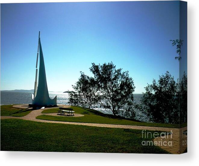 Monument Canvas Print featuring the photograph The Singing Ship by Therese Alcorn