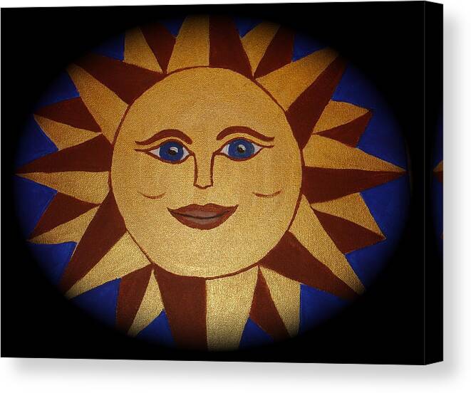Sun Canvas Print featuring the painting The Sun by Angie Butler