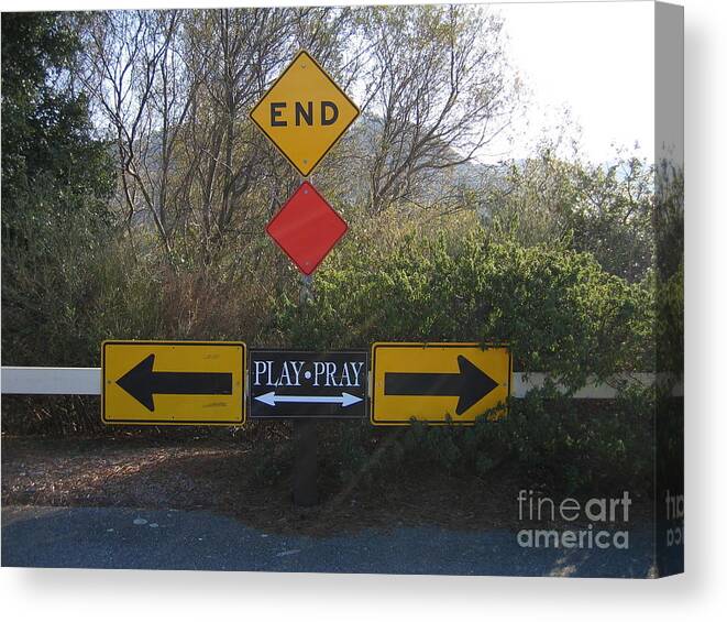 Dead End Canvas Print featuring the photograph Tough Decision by James B Toy