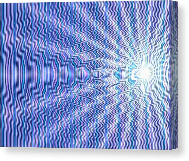 Opart Canvas Print featuring the painting Ultramarine Explosion by Pet Serrano