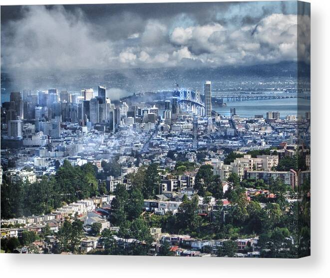 San Francisco Canvas Print featuring the photograph Under the Clouds by Jessica Levant