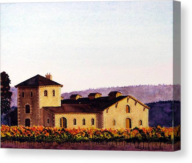 V. Sattui Canvas Print featuring the painting V. Sattui Winery by Mike Robles
