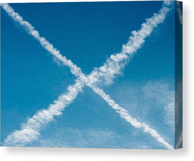Abstract Canvas Print featuring the digital art Vapour trails by Roy Pedersen