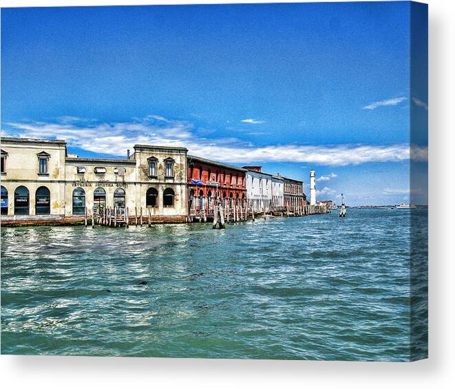 Venice Canvas Print featuring the photograph Venice by Sea by Oscar Alvarez Jr