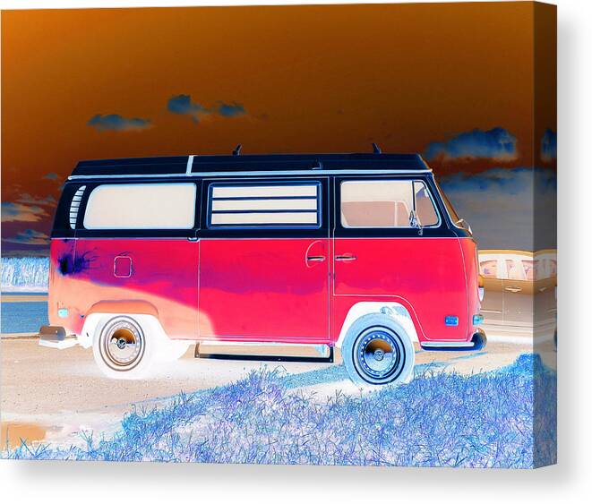 Hippie Canvas Print featuring the photograph Volkswagen Beetle Bus by Patricia Januszkiewicz