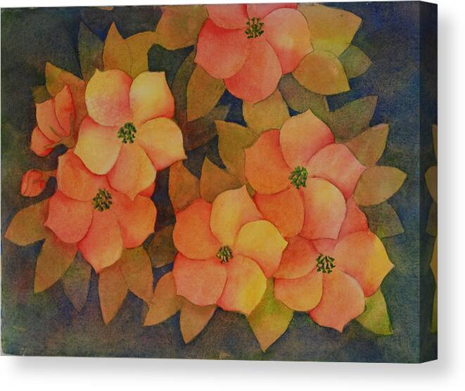 Floral Canvas Print featuring the painting water lilies II by Heidi E Nelson