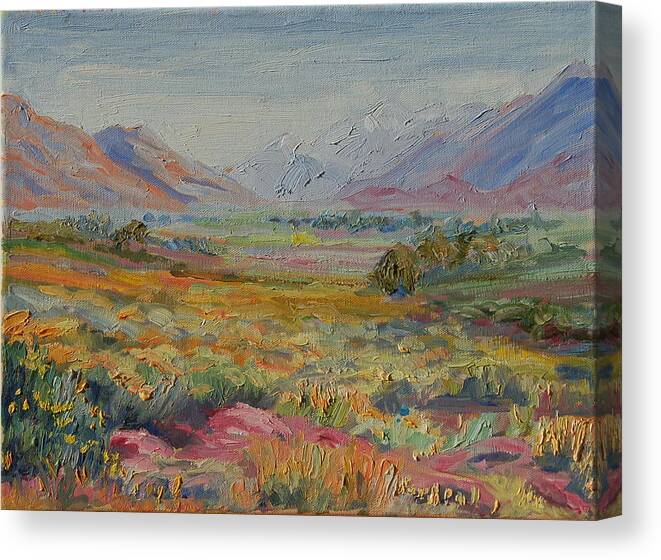 Western Cape Mountains Canvas Print featuring the painting Western Cape Mountains by Thomas Bertram POOLE