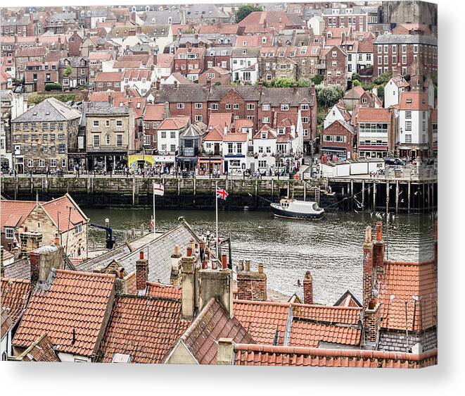 Tranquility Canvas Print featuring the photograph Whitby And The River Esk by David Madison