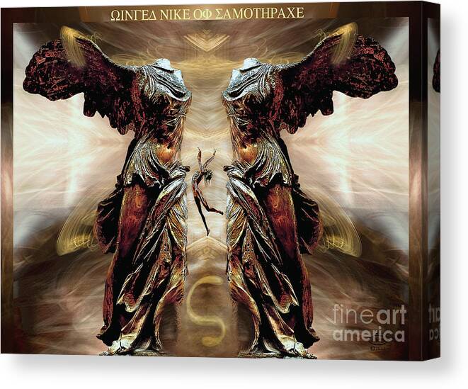 Digital Art Canvas Print featuring the photograph Winged Victory by John Stephens