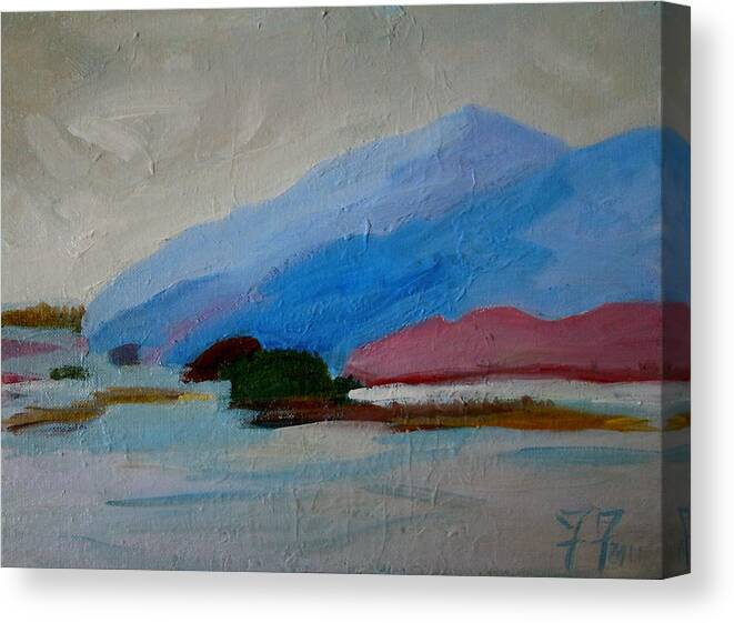 Maine Canvas Print featuring the painting Winter Islands - MDI by Francine Frank