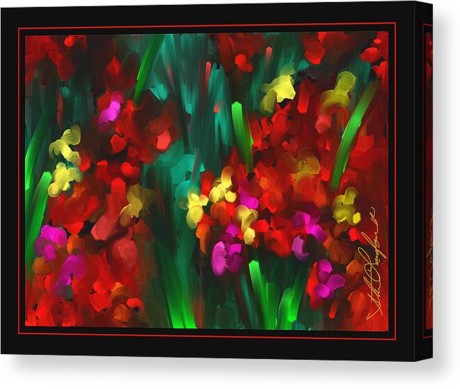 Flowers Canvas Print featuring the painting Wishing for Spring by Steven Lebron Langston