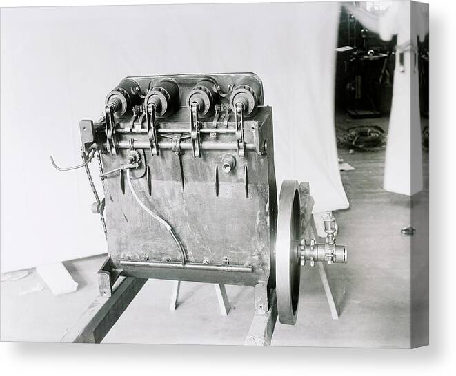 Equipment Canvas Print featuring the photograph Wright Flyer Aircraft Engine by Library Of Congress