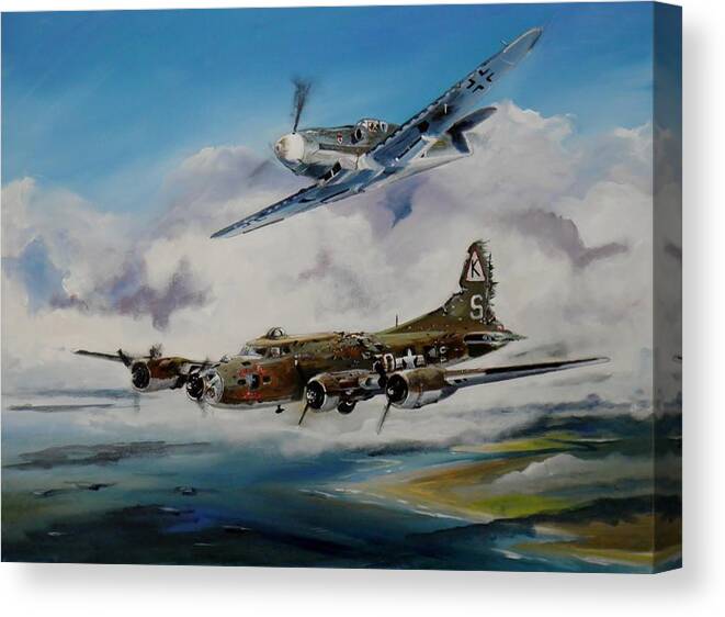 B17 Canvas Print featuring the painting Ye Olde Pub by Terence R Rogers