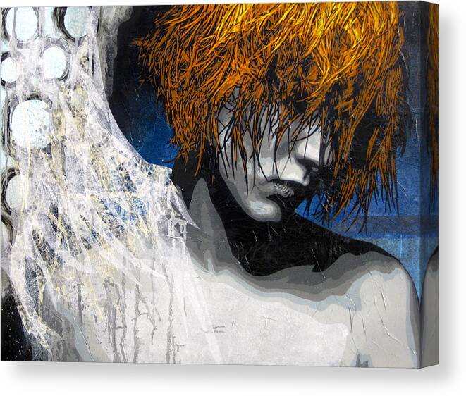 Street Art Canvas Print featuring the painting You Had Me At Goodbye version by Bobby Zeik