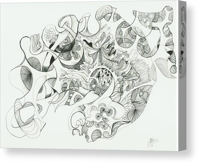 Organic Canvas Print featuring the drawing 0811-13 by Charles Cater