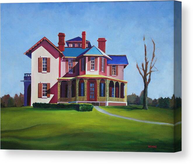Old House Canvas Print featuring the painting Old House by Robert Henne