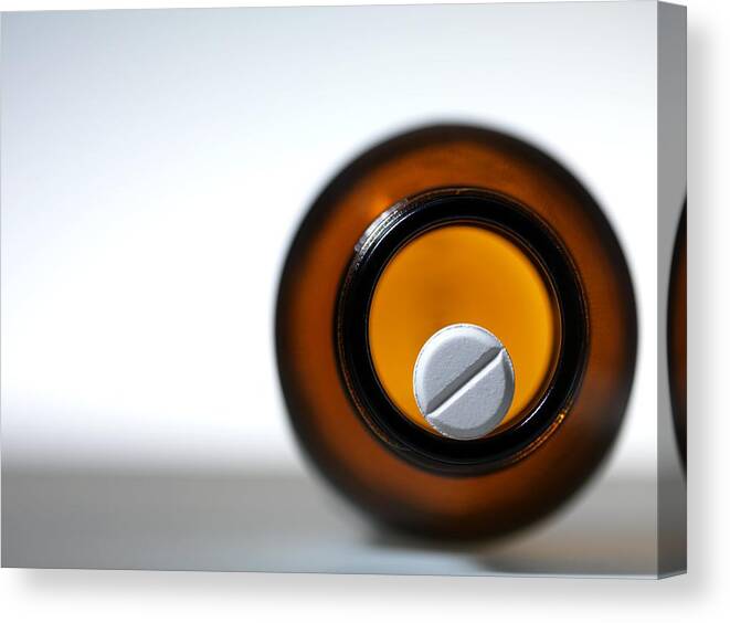 Bottle Canvas Print featuring the photograph Pill #1 by Tek Image
