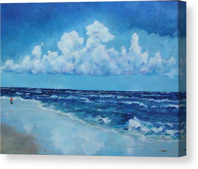Clouds Canvas Print featuring the painting Sea and Sky by Robert Henne