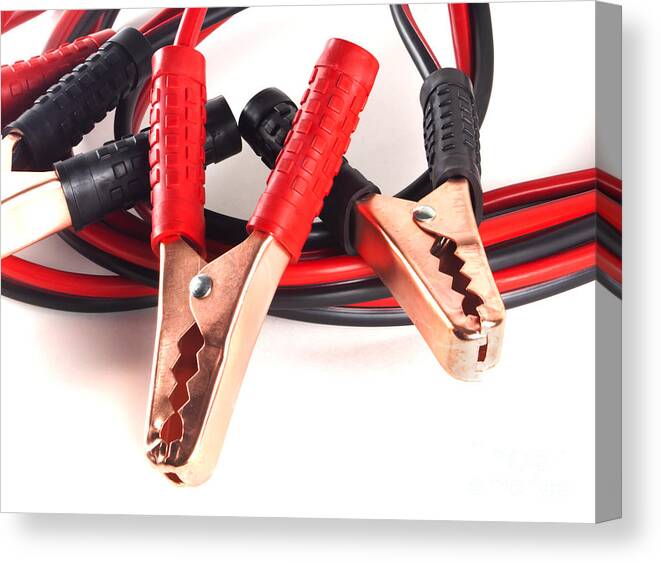 Jumper Cables Canvas Print featuring the photograph Jumper Cables #2 by Blink Images