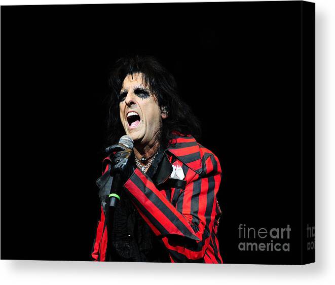 Alice Cooper Canvas Print featuring the photograph Alice Cooper #7 by Jenny Potter