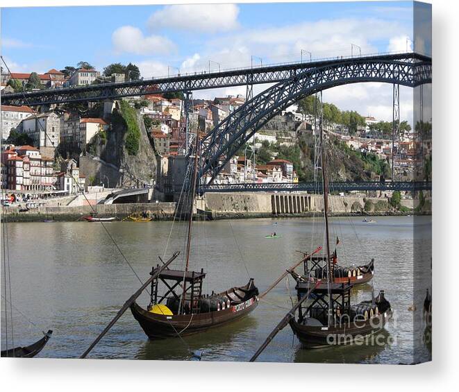 Architecture Canvas Print featuring the photograph Douro River #3 by Arlene Carmel