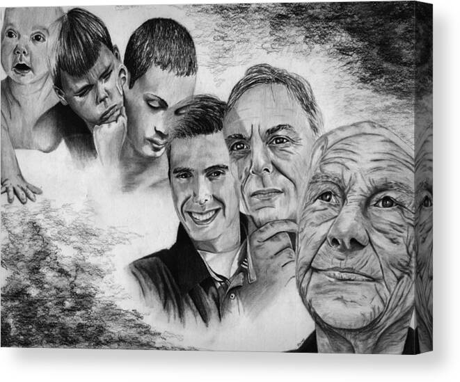 Aging Canvas Print featuring the drawing A Look Through Time by Vic Ritchey