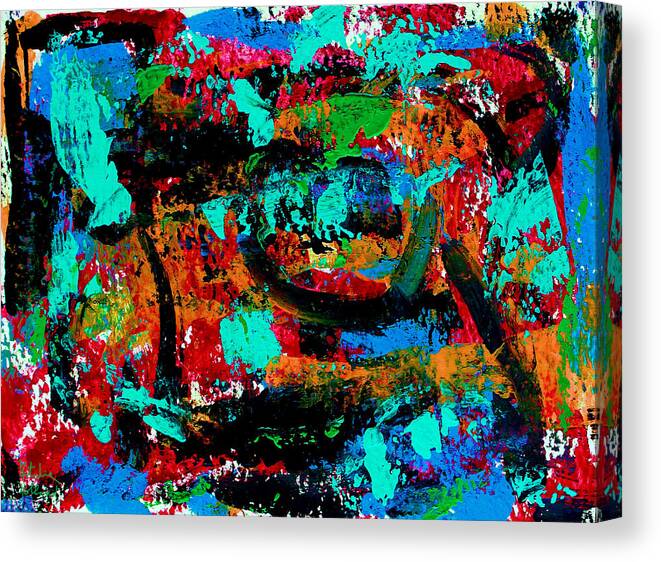 Abstracts Canvas Print featuring the painting Abstract 5 by Natalie Holland