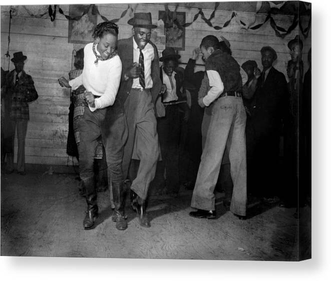 1930s Candid Canvas Print featuring the photograph African American Juke Joint, Original by Everett
