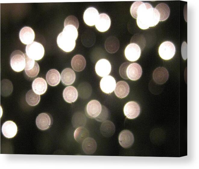 Black And White Canvas Print featuring the photograph Black and White Bokeh by Life Makes Art