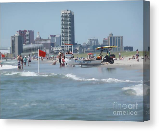 Seashore Canvas Print featuring the photograph Brigantine Getaway by Margie Avellino