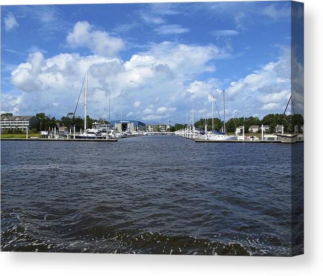  Intercostal Way Water Canvas Print featuring the photograph Bye Bye by Ralph Jones