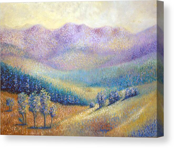 Impressionist Canvas Print featuring the painting California Pleasant by Lynn Buettner