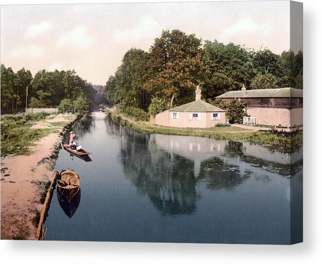 Boating Canvas Print featuring the photograph Camberley - England - Boating by International Images
