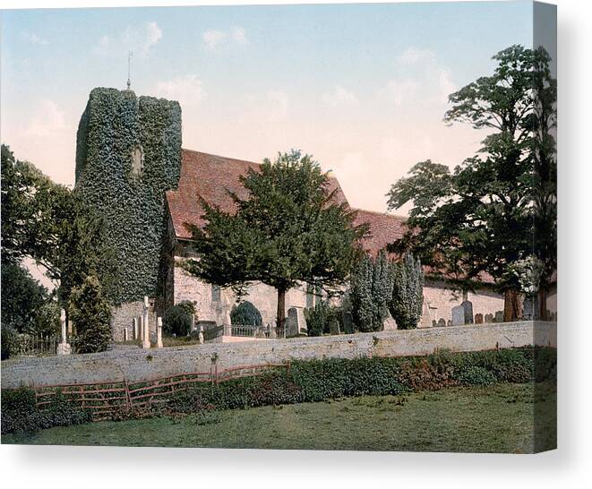 st. Martins Church Canvas Print featuring the photograph Canterbury - England - St. Martins Church by International Images