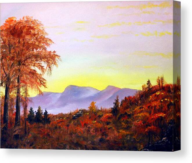 Landscape Canvas Print featuring the painting Catskills by Phil Burton