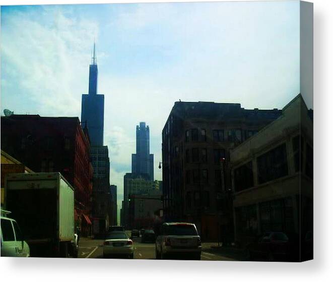 Chicago Canvas Print featuring the photograph Chicago Flow by Samantha Lusby