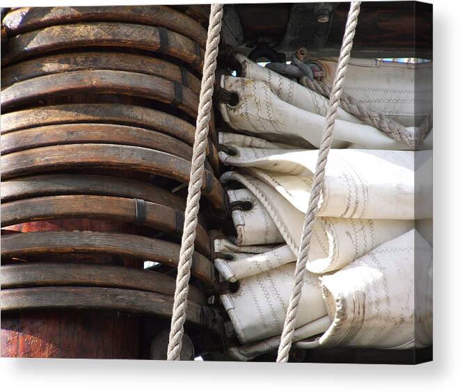 Sails Canvas Print featuring the photograph Cloth And Wood by Mark Alan Perry