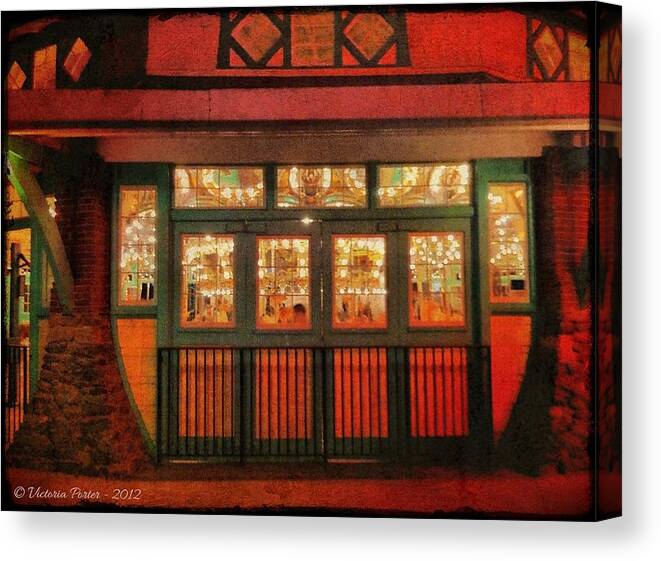 Carousel Canvas Print featuring the photograph Dentzel Carousel as it is Closing for the Night by Victoria Porter